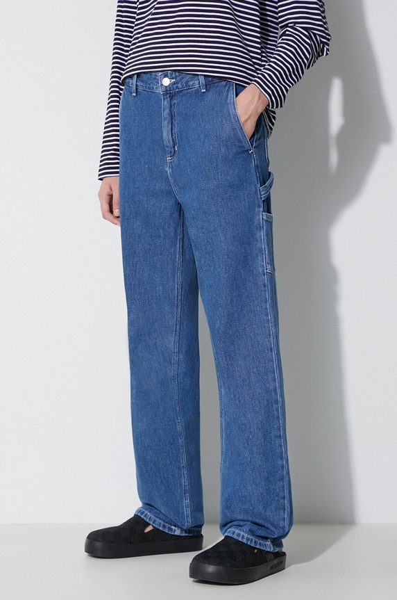 Τζιν παντελόνι Carhartt WIP I031251 W Pierce Pant Straight μπλε I031251