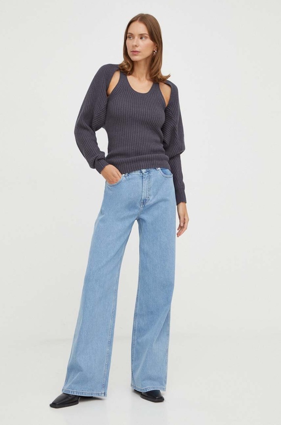 Gestuz jeansy Aura 10907701 niebieski AA00