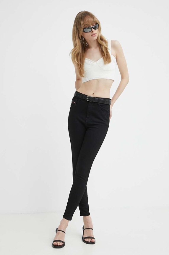 Τζιν παντελόνι Diesel 1986 SLANDY-HIGH A03597.069EF μαύρο AA00