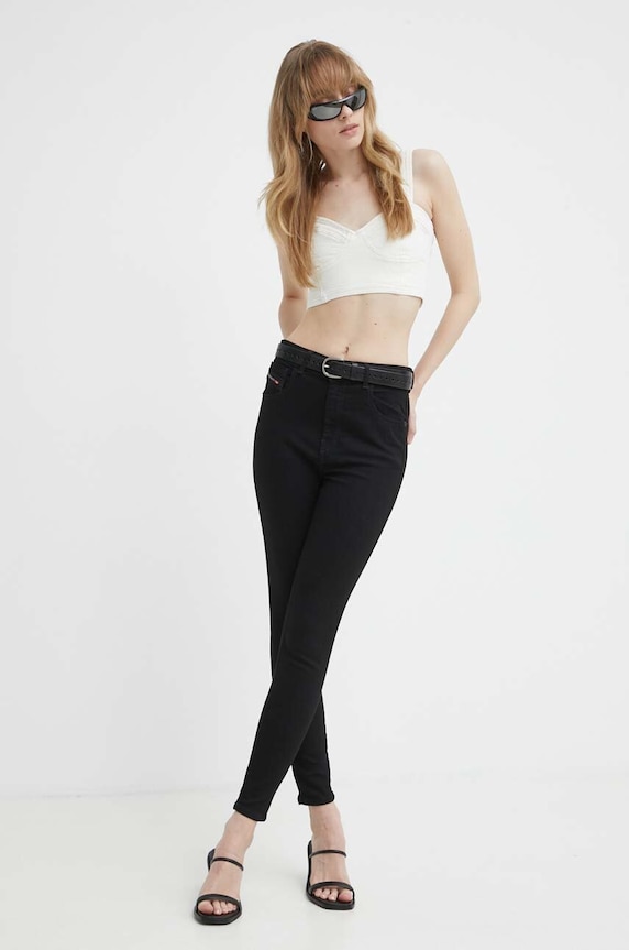 Τζιν παντελόνι Diesel 1986 SLANDY-HIGH A03597.069EF μαύρο AA00