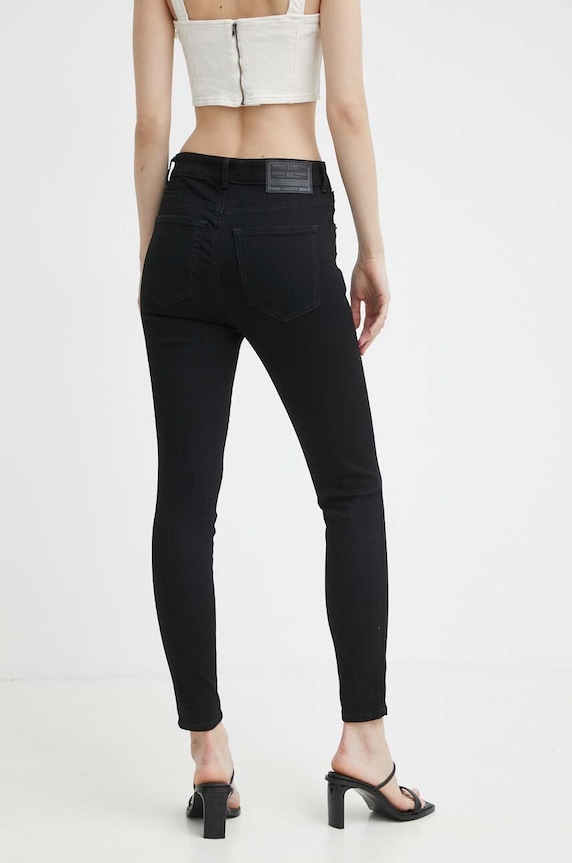 Ρούχα Τζιν παντελόνι Diesel 1986 SLANDY-HIGH A03597.069EF μαύρο