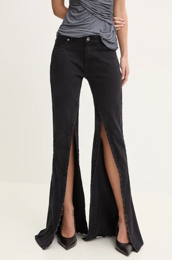 Y/Project jeans EVERGREEN HOOK AND EYE SLIM JEANS black 107PA002