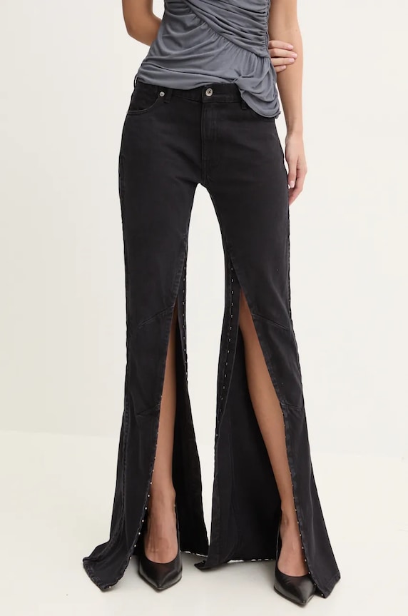 Y/Project jeans EVERGREEN HOOK AND EYE SLIM JEANS black 107PA002