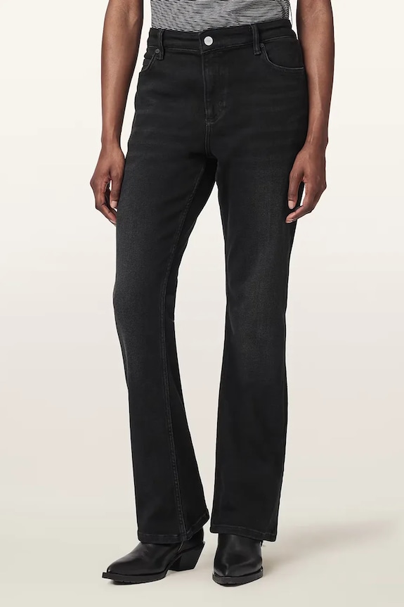 AllSaints jeansy bootcut damskie czarny W091EE