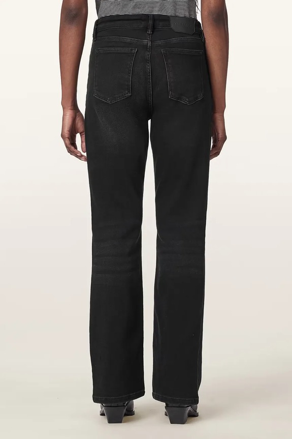 AllSaints jeansy bootcut damskie W091EE czarny AA00
