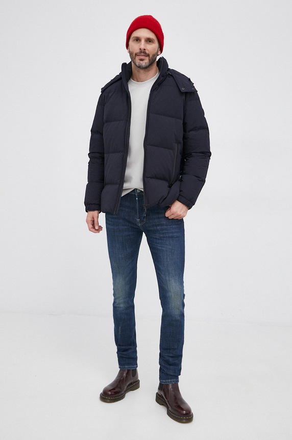 AllSaints – Jeansy CIGARETTE granatowy ME022P