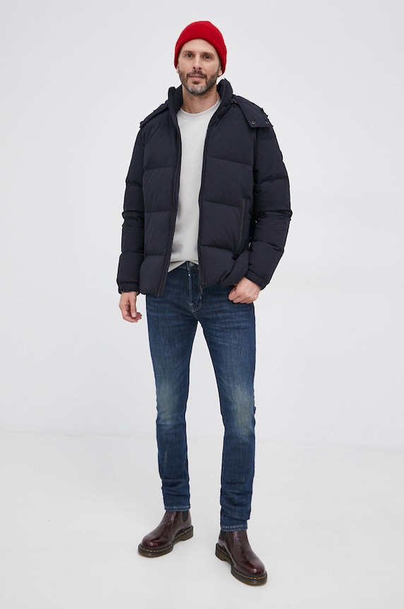 AllSaints – Jeansy CIGARETTE granatowy ME022P