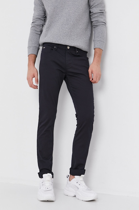 Nohavice Emporio Armani s elastanom tmavomodrá 8N1J06.1GN0Z