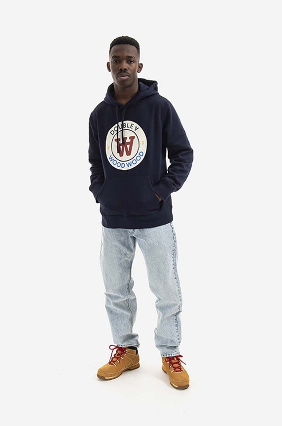 Wood Wood jeans din bumbac Sol Rigid Denim Slim Fit 12215802.7051 albastru AA00