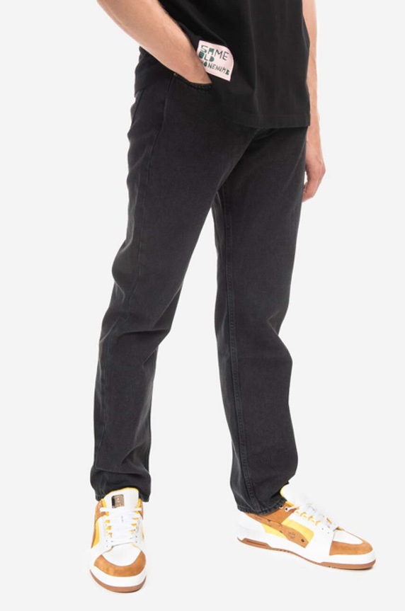 Wood Wood jeans in cotone Sol Rigid Denim Slim Fit nero 12235803.7051