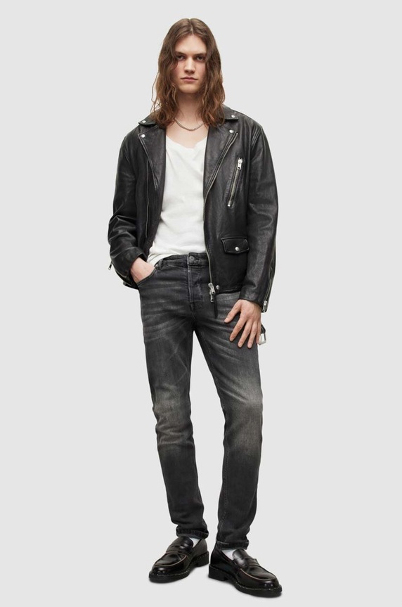 Ρούχα Τζιν παντελόνι AllSaints ME063W μαύρο