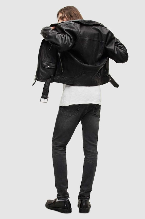 Τζιν παντελόνι AllSaints μαύρο ME063W