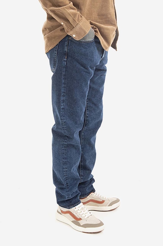Хлопковые джинсы Carhartt WIP I029207.BLUE.ONE.W тёмно-синий