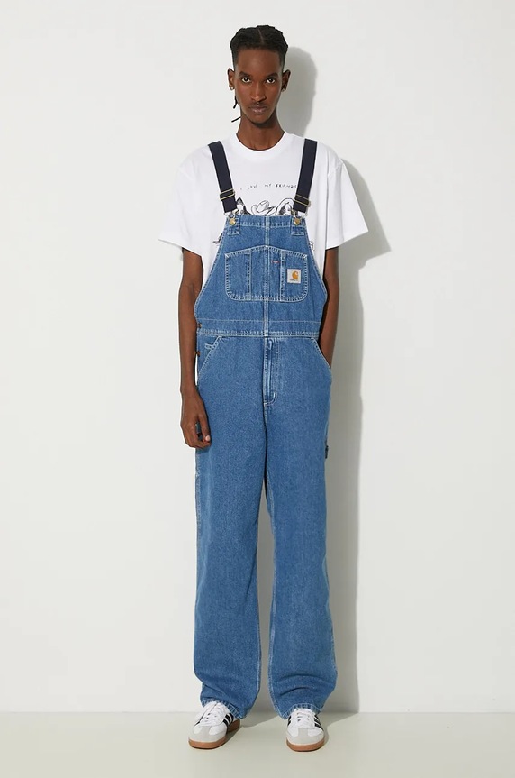 Carhartt WIP cotton overalls Bib Overall blue I022946