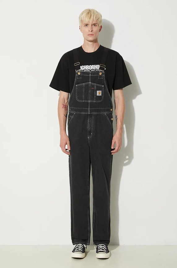 Carhartt WIP cotton overalls black I022946