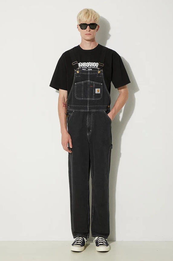 Carhartt WIP cotton overalls I022946 black