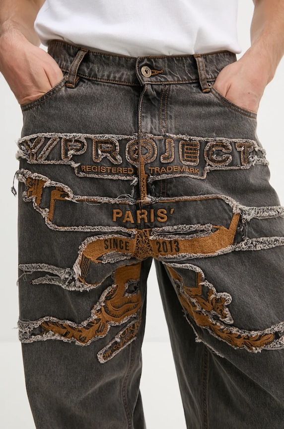 Τζιν παντελόνι Y/Project EVERGREEN PARIS' BEST PATCH JEANS 207PA005