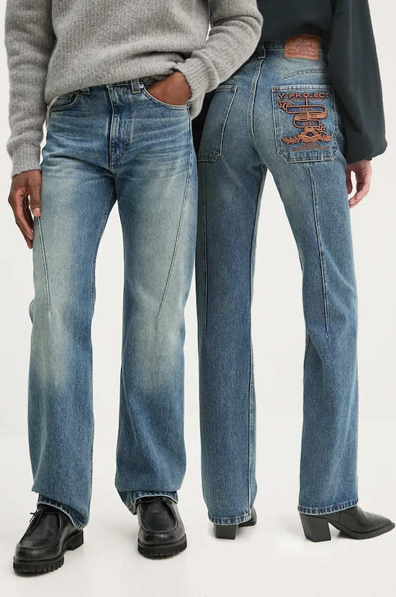 Rifle Y/Project EVERGREEN PARIS' BEST JEANS Planet friendly modrá 207PA002