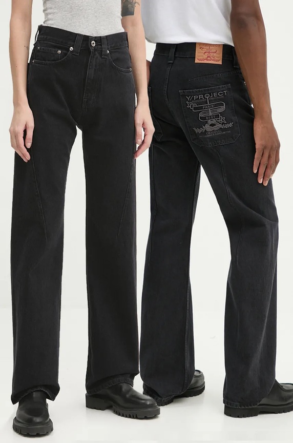 Y/Project jeansy EVERGREEN PARIS' BEST JEANS Planet friendly czarny 207PA002