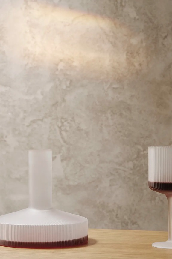Σετ ποτηριών κρασιού ferm LIVING Ripple 325 ml 2-pack 1104270093 λευκό AA00
