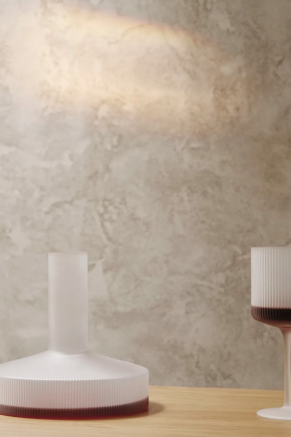 Σετ ποτηριών κρασιού ferm LIVING Ripple 325 ml 2-pack 1104270093 λευκό AA00
