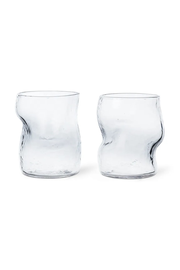 Sada pohárov ferm LIVING Dimple 270 ml 2-pak priesvitná 1104270155