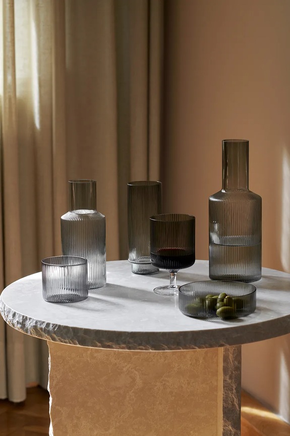 ferm LIVING pahar 4-pack gri 1104264665