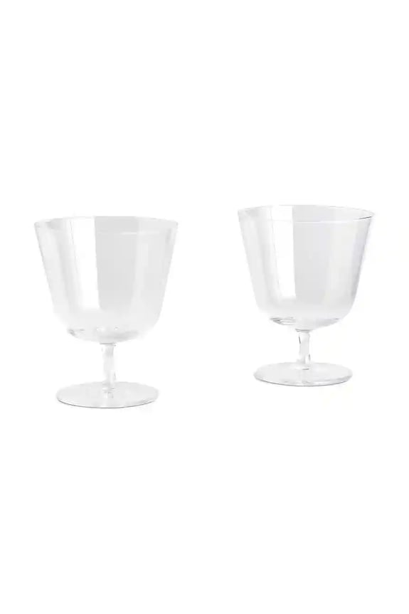 Set čaša HAY Curve Stem 9 x 11 cm 2-pack transparentna AE981.A668.AS23.87RO