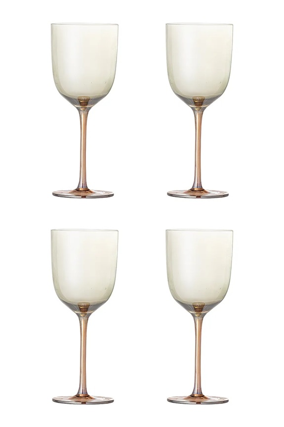 Bloomingville borospohár készlet Aston 350 ml 4 db barna 82072596