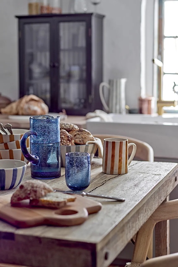 Kuhinja i bar Čaša Bloomingville Tabby 330 m 82072664 plava