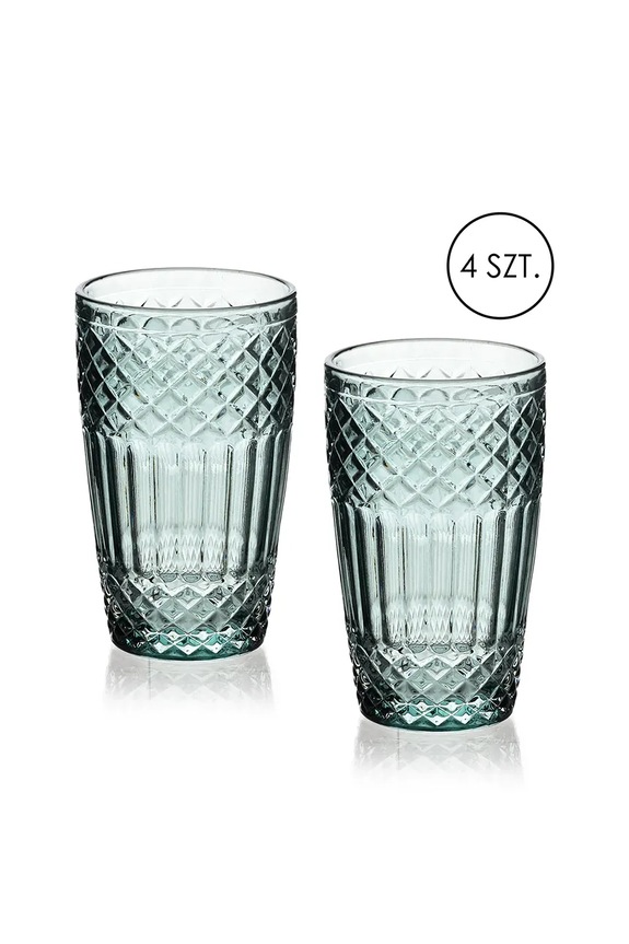 Sada pohárov Affek Design Ella 370 ml 4-pak tyrkysová HTIA8081.SR