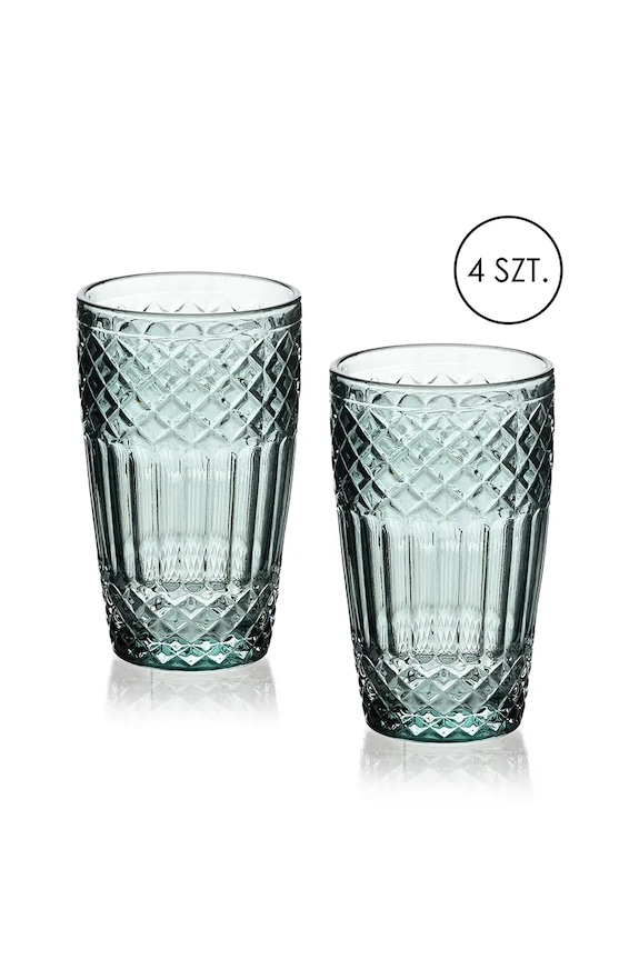 Sada pohárov Affek Design Ella 370 ml 4-pak tyrkysová HTIA8081.SR