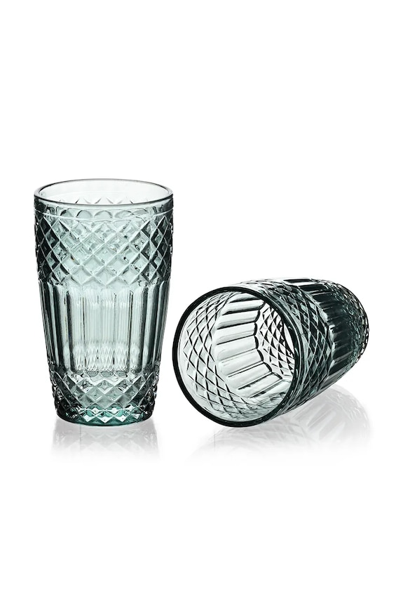 Kuchyňa a bar Sada pohárov Affek Design Ella 370 ml 4-pak HTIA8081.SR tyrkysová
