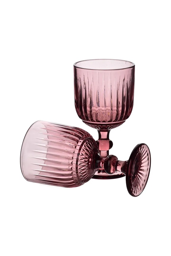 Sada pohárov na víno home & lifestyle Elise 350 ml 4-pak HTIA0220 ružová AA00