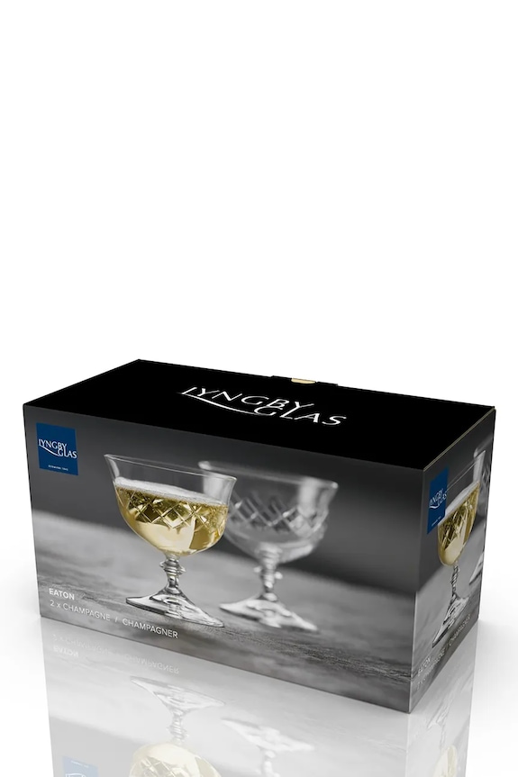 Bucătărie și bar Lyngby set de pahare de șampanie Eaton 280 ml 2-pack 36240 transparent