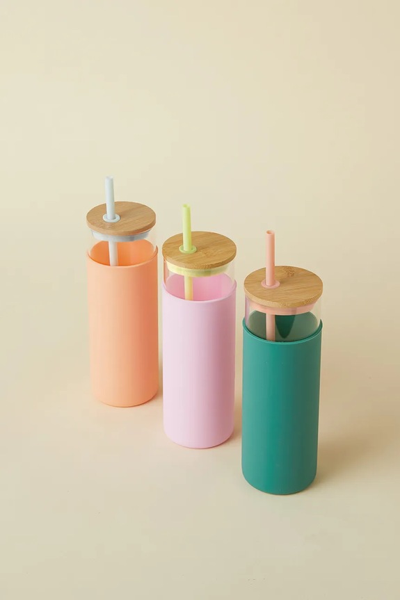 Ποτήρι με καλαμάκι Designworks Ink Tumbler 650 ml DTUM.1001EU πράσινο AA00