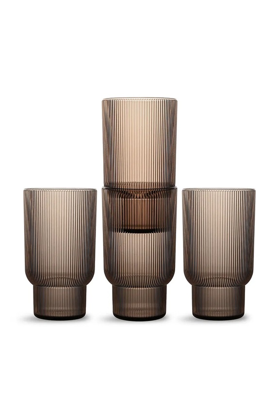 Sagaform zestaw szklanek 430 ml 5018744 brązowy AA00