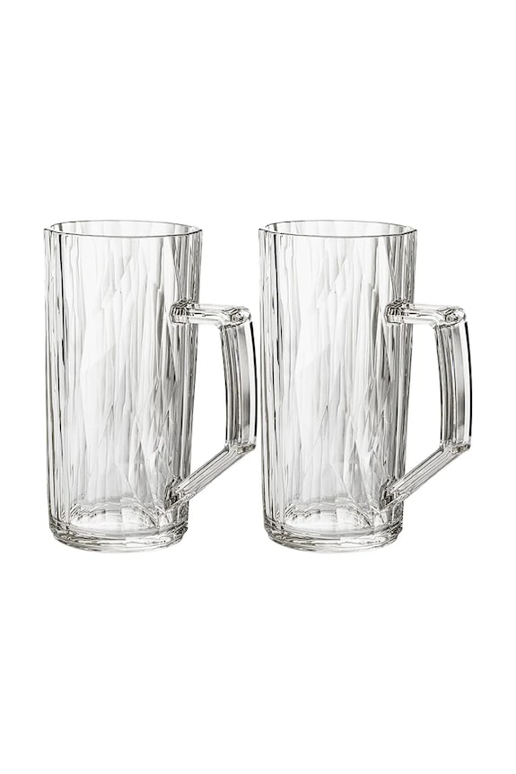 Koziol set de halbe pentru bere din plastic 500 ml transparent 4492535