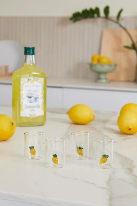 Balvi sada pohárikov na shots z borosilikátového skla 50 ml 28196 žltá AA00