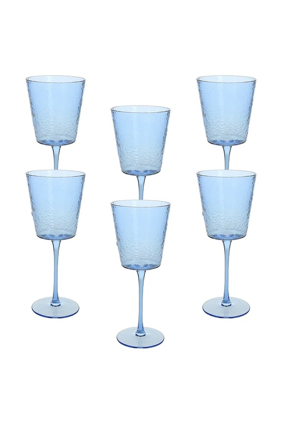 Tognana zestaw kieliszków do wina ze szkła 370 ml niebieski VO585X32488A