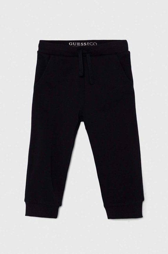 Παιδικό βαμβακερό παντελόνι Guess βαμβάκι σκούρο μπλε N93Q17.KAUG0.9BYH