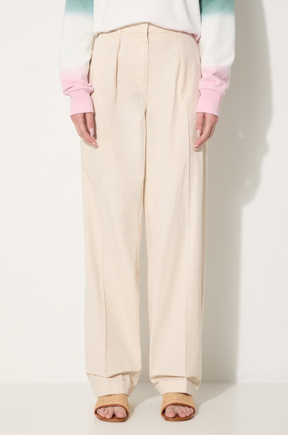A.P.C. cotton trousers Grand Pantal Camila cotton beige COEPY.F08401