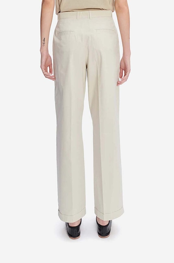A.P.C. pantaloni de bumbac Grand Pantal Camila COEPY.F08401 bej AA00