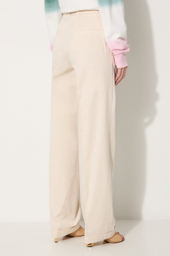 Clothing A.P.C. cotton trousers Grand Pantal Camila COEPY.F08401 beige
