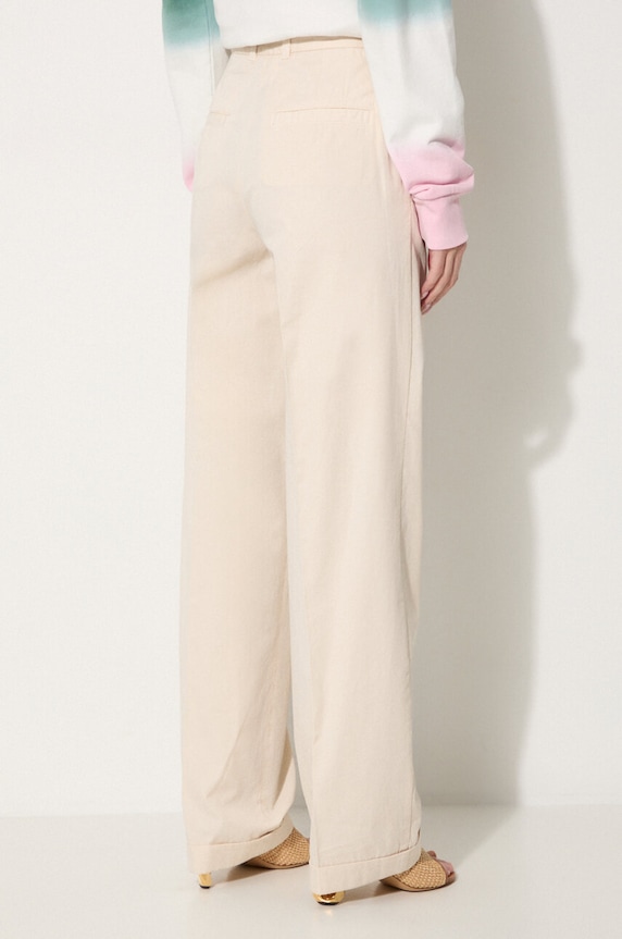 Clothing A.P.C. cotton trousers Grand Pantal Camila COEPY.F08401 beige