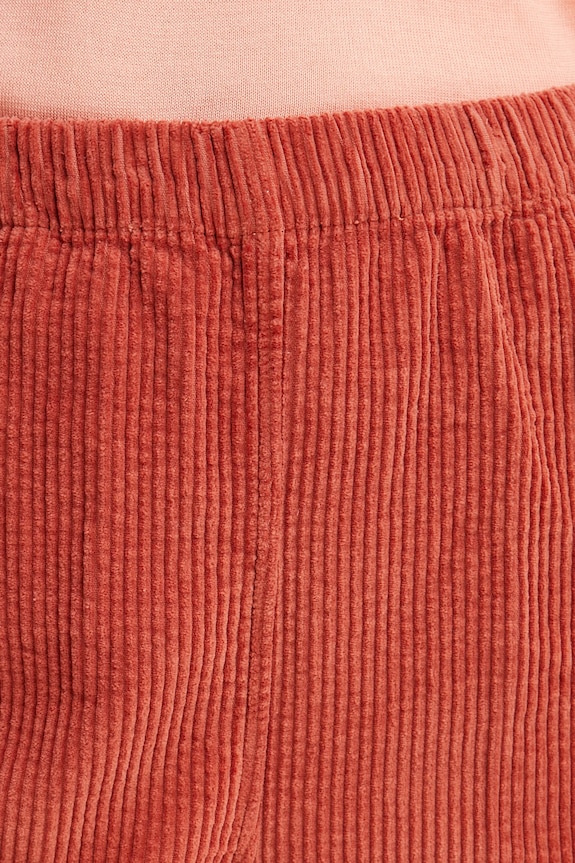 Hlače iz rebrastega žameta American Vintage oranžna PADO137