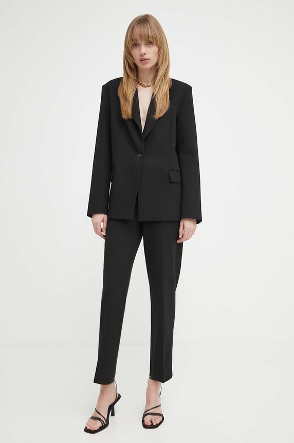 2NDDAY spodnie 2ND Anny - Attired Suiting z elastanem czarny 2000162119