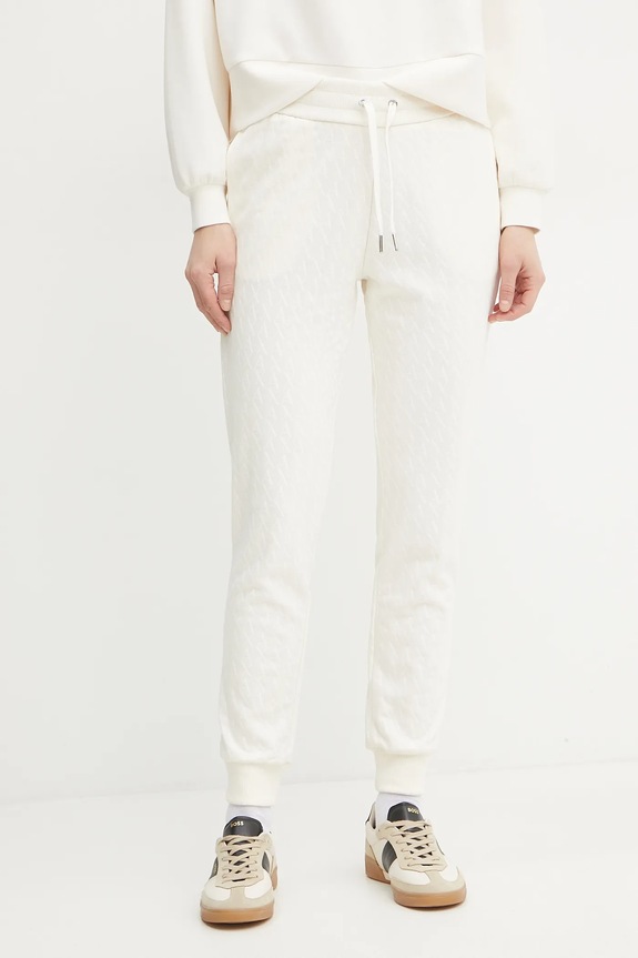 Armani Exchange spodnie dresowe dzianina beżowy 8NYPLG.YJE5Z.NOS