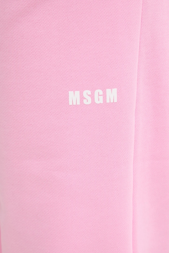 MSGM spodnie dresowe bawełniane różowy 2000MDP500.300000