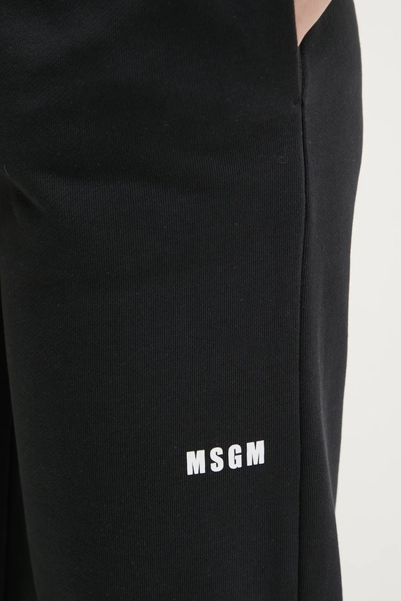 MSGM pantaloni della tuta di cotone nero 2000MDP500.300000